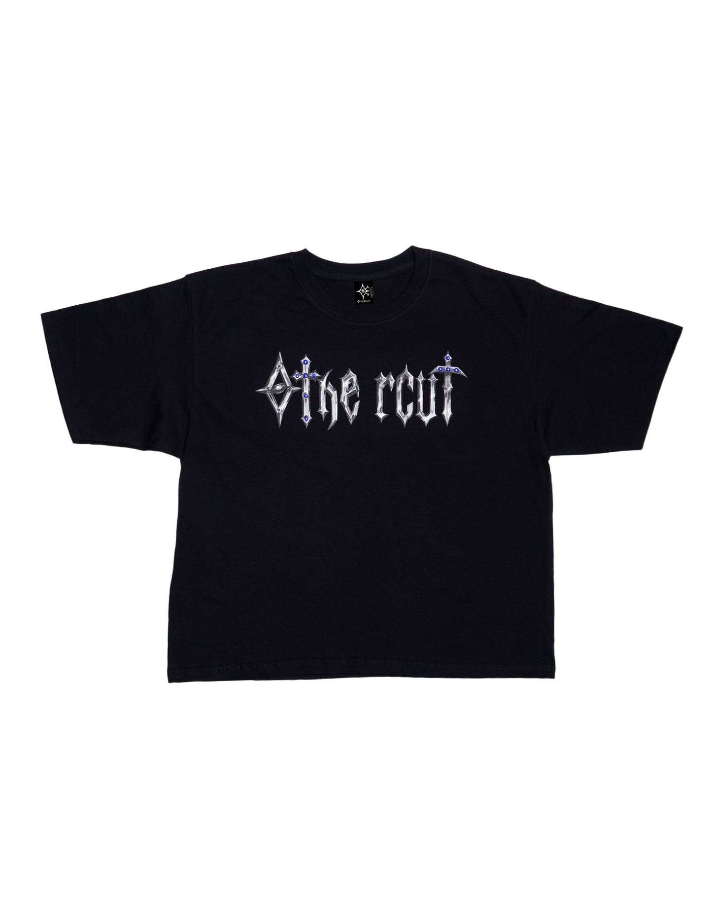 BOXY TEE MEDIEVAL LETTERING ZAFIRO – BLACK